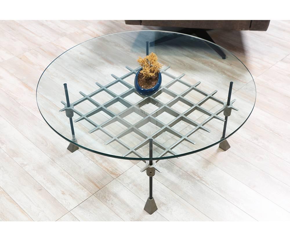 Late 20th Century Aluminium “Grid” Coffee Table by Robert Josten