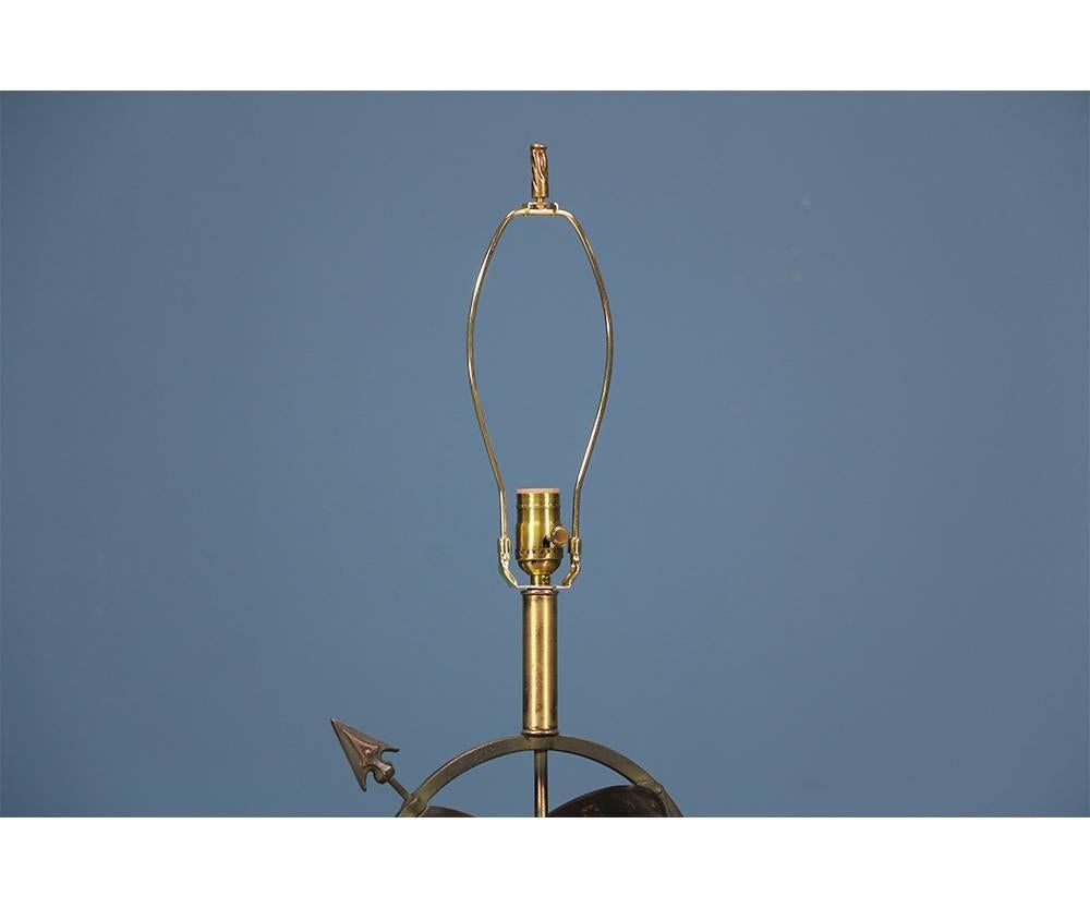 Frederick Cooper Astrological Zodiac Armillary Table Lamp In Excellent Condition In Los Angeles, CA