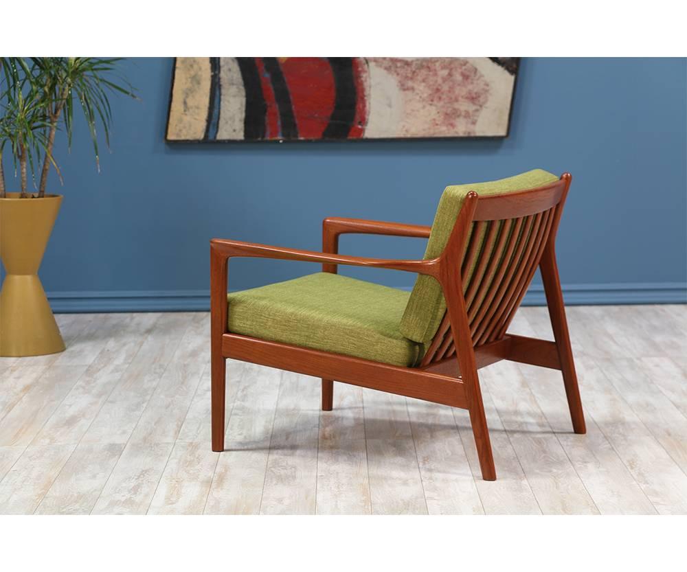 Scandinavian Modern Folke Olhsson Model 75-C Teak Lounge Chairs for DUX
