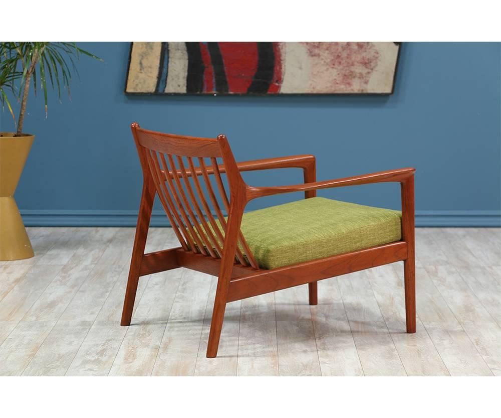 Swedish Folke Olhsson Model 75-C Teak Lounge Chairs for DUX