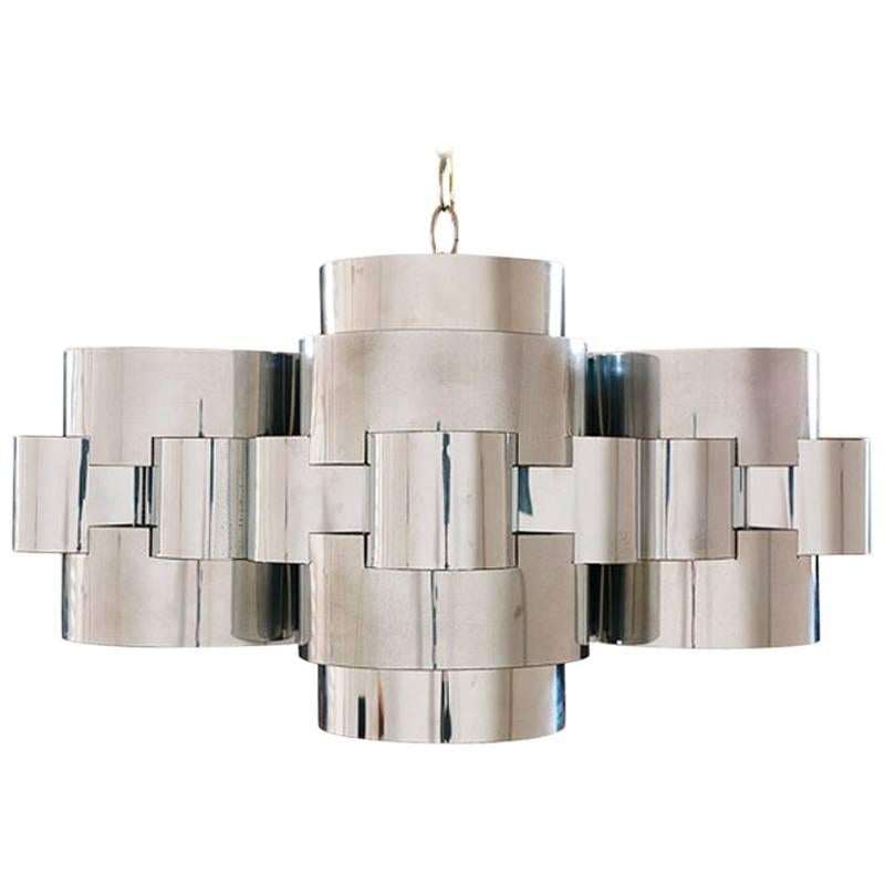 Curtis Jere “Cloud” Chrome Chandelier for Artisan House