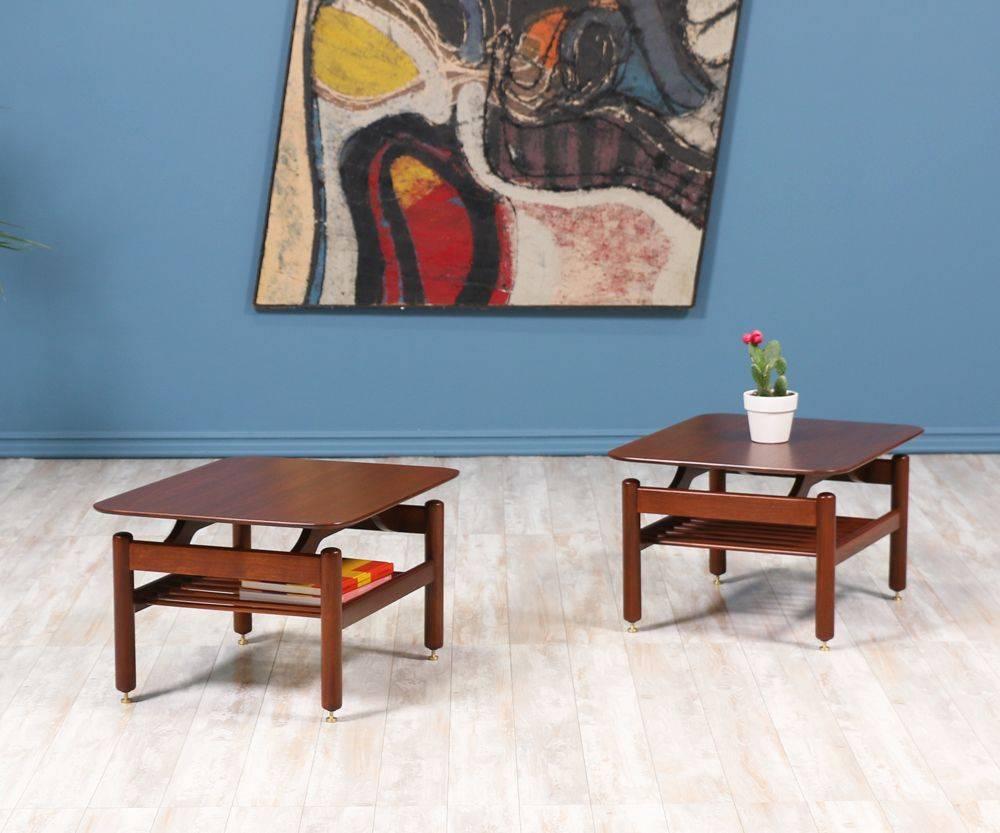 Mid-Century Modern Greta M. Grossman Two-Tier Side Tables for Glenn of California