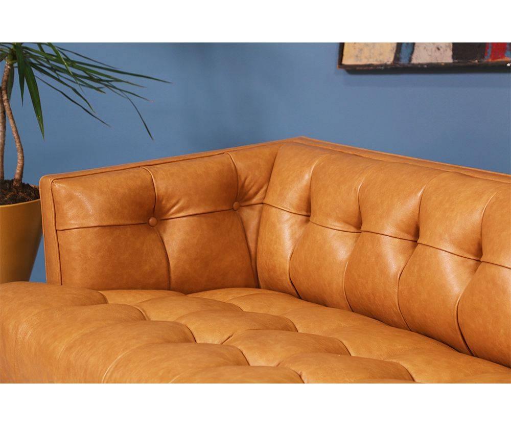 Biscuit-Tufted Leather Sofa by Maurice Bailey for Monteverdi-Young 3