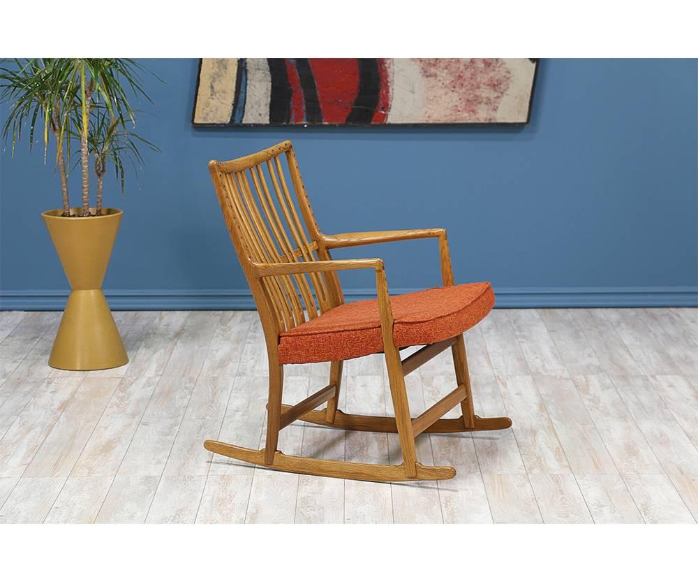 Mid-Century Modern Hans J. Wegner ML-33 Rocking Chair for Mikael Laursen