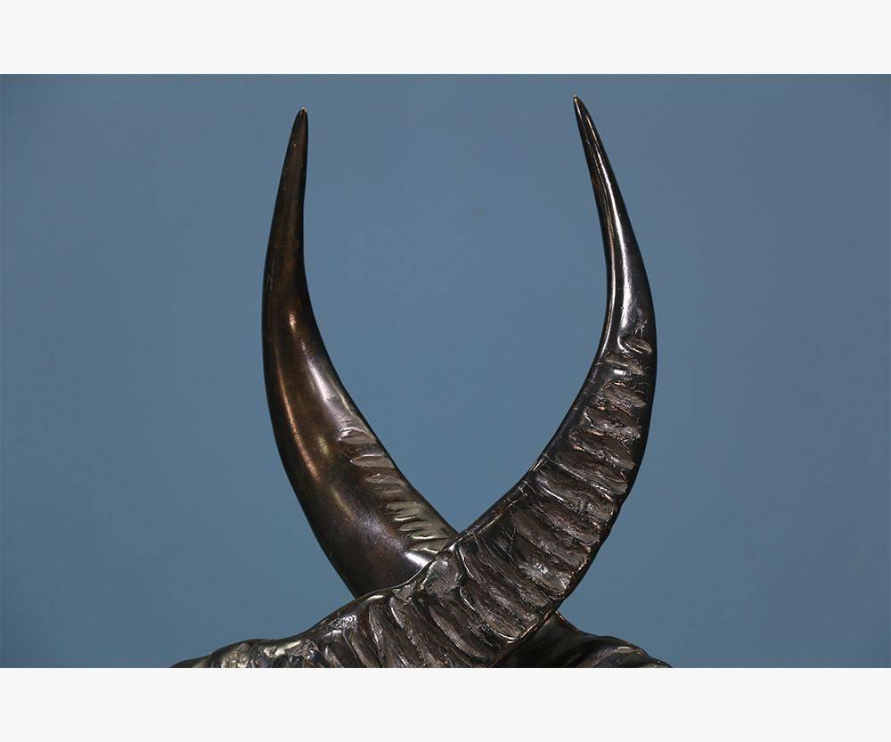 Midcentury Faux Decorative Horns by Chapman In Excellent Condition In Los Angeles, CA