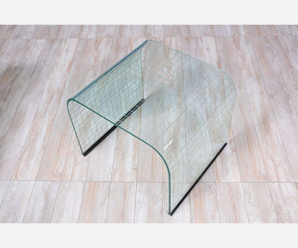 Angelo Cortesi Waterfall Glass Side Table for Fiam of Italy 1