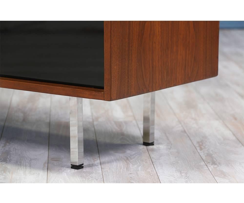 Mid-20th Century Florence Knoll Lacquered and Walnut Credenza