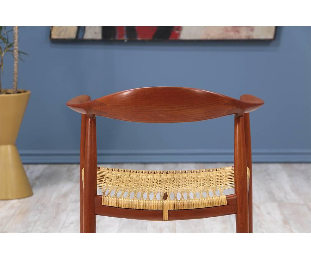 Mid-20th Century Hans J. Wegner “Round” Caned Armchair for Johannes Hansen