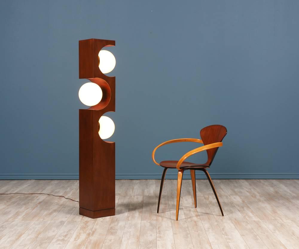Mid-Century Modern Midcentury Three-Globe Geometric Floor Lamp