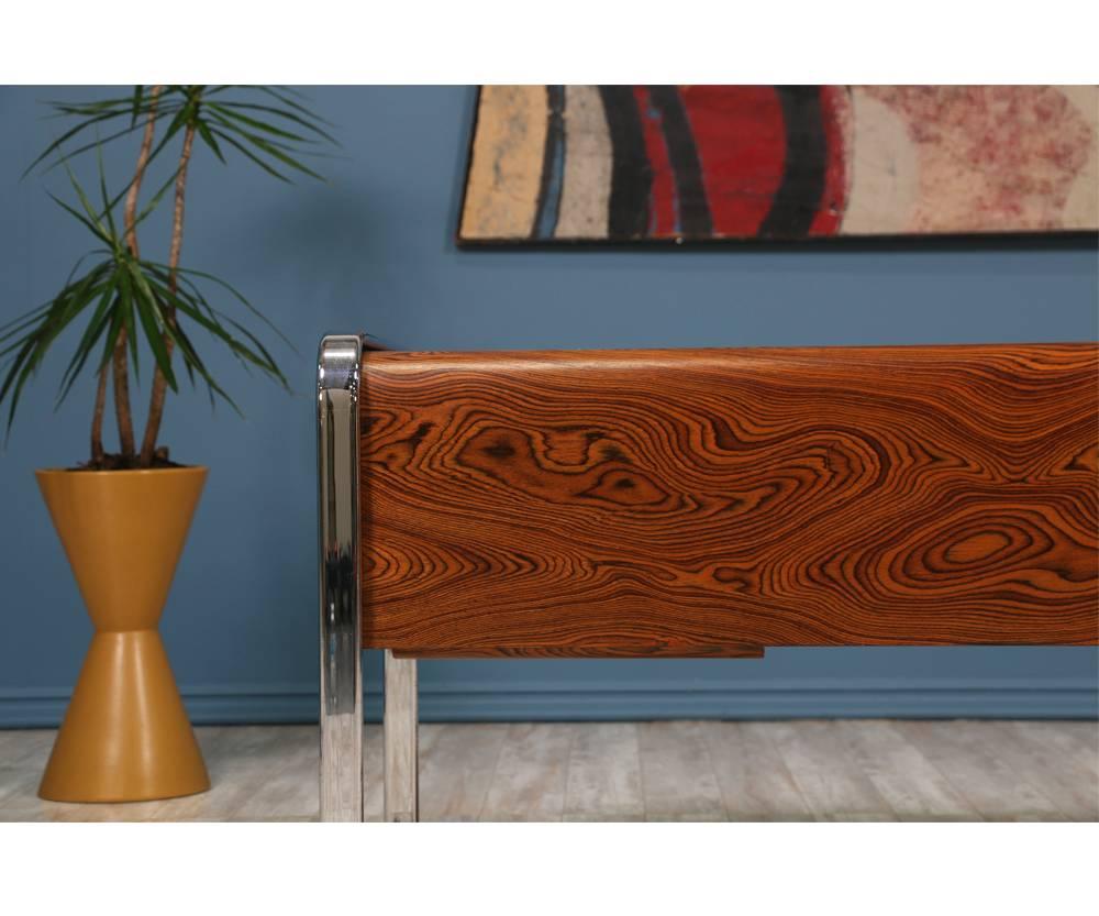 Peter Protzman Zebrawood and Chrome Credenza for Herman Miller 1