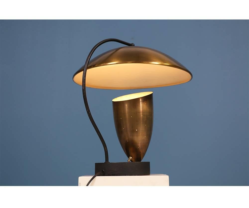 American California Modernist Bronze Table Lamp by Robert Bulmore