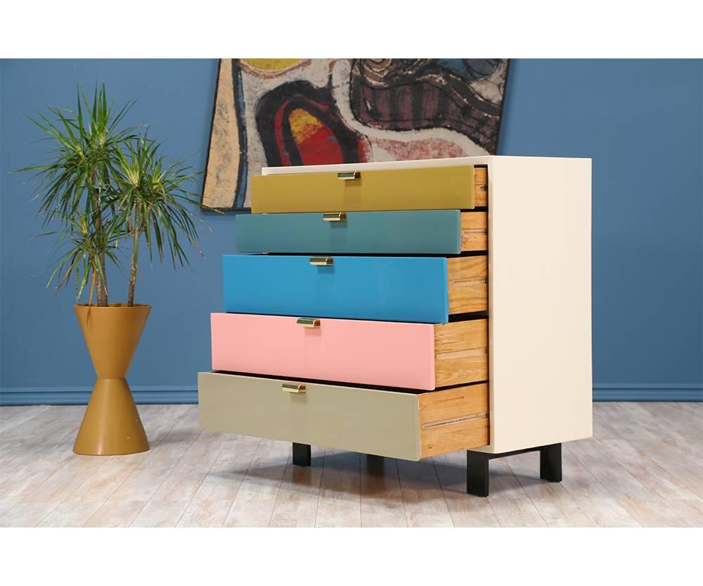 multi color chest of drawers