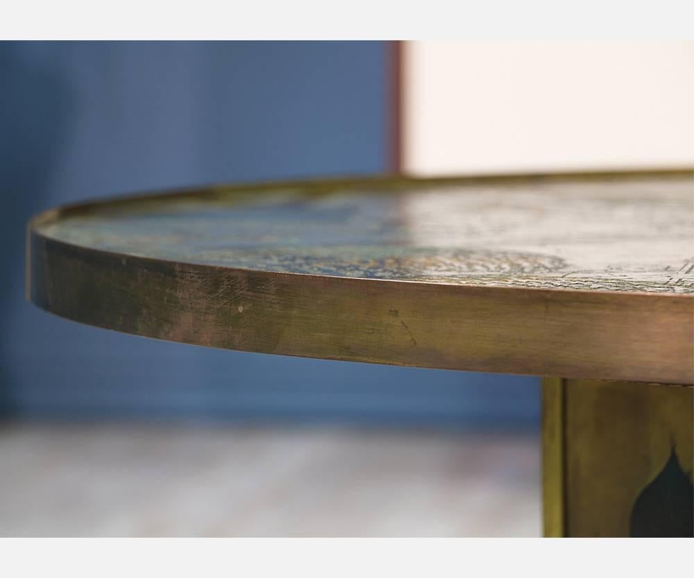 Mid-Century Modern Philip & Kelvin Laverne Bronze “Chan” Coffee Table
