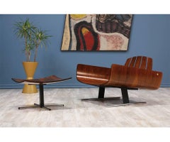 Jorge Zalszupin "Presidencial" Palisander Sessel mit Ottomane