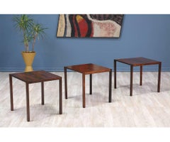 Danish Modern Rosewood Nesting Tables by Mogens Kold