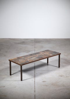 A Slate Stone Coffee Table France 1960's