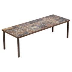 A Slate Stone Coffee Table France 1960's
