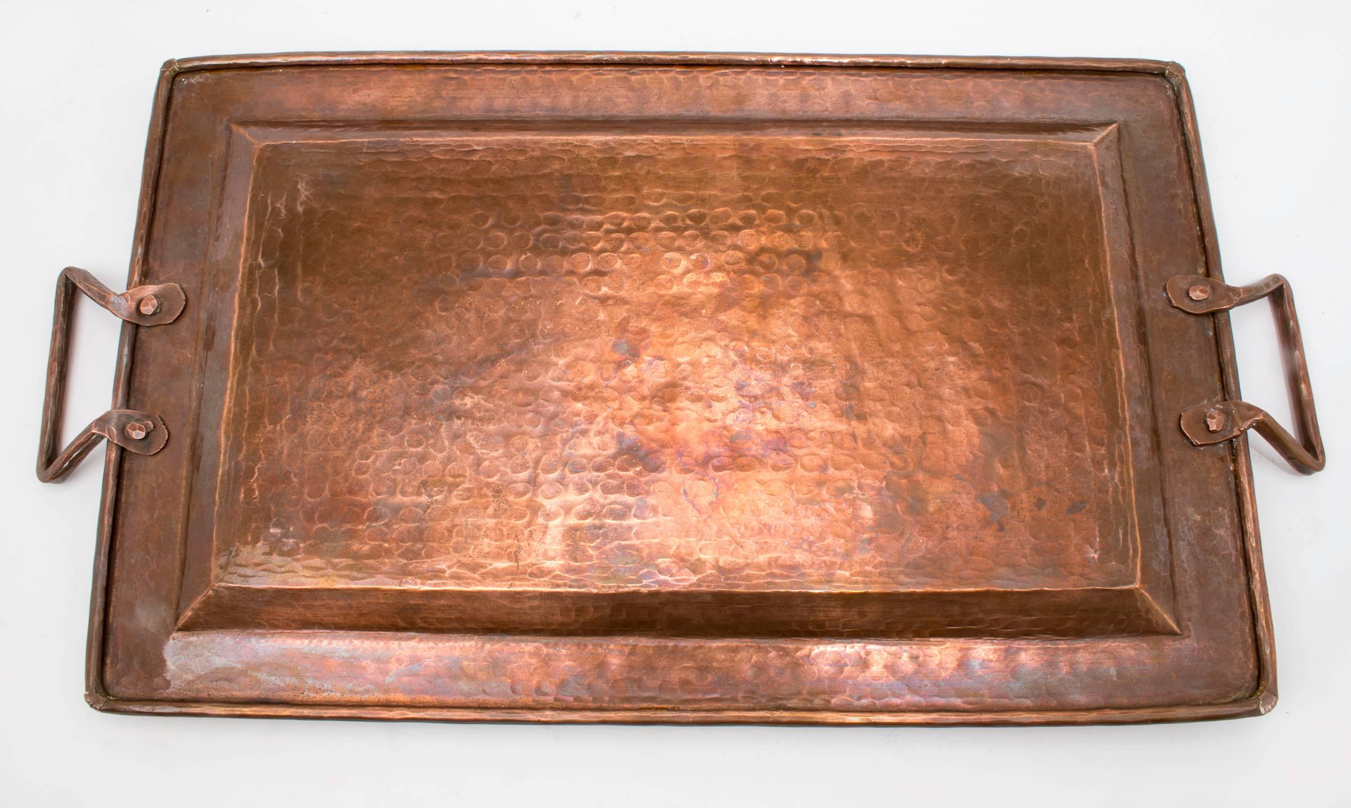 Handmade Hammered Copper Tray 2