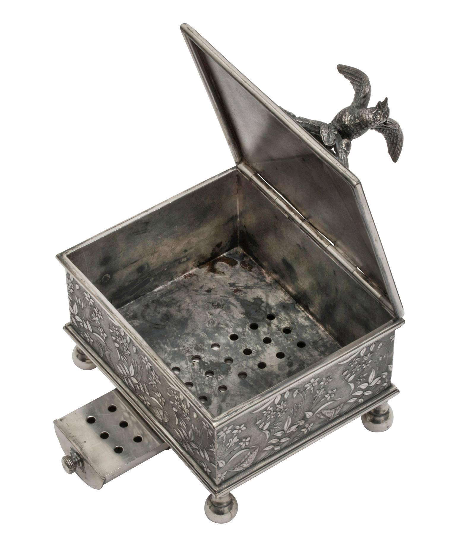 Silver Plate Aesthetic Victorian Butter Box