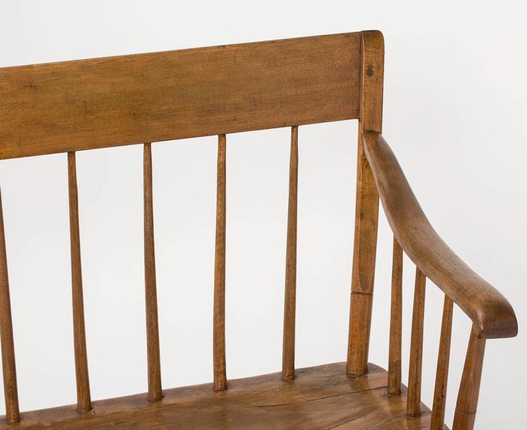 Early American Primitive Rocking Bench at 1stDibs