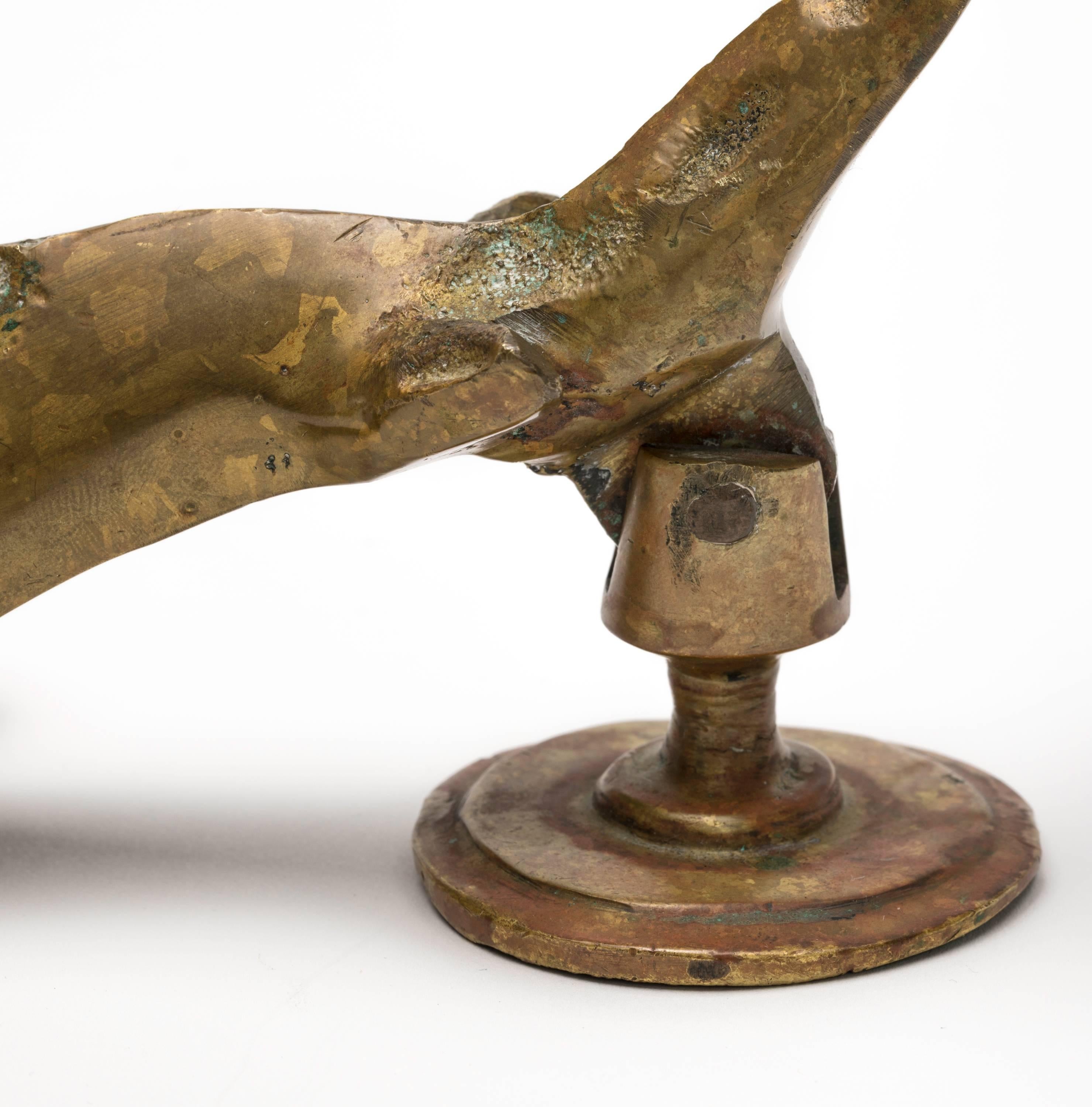 Old Brass Dolphin Door Knocker 4