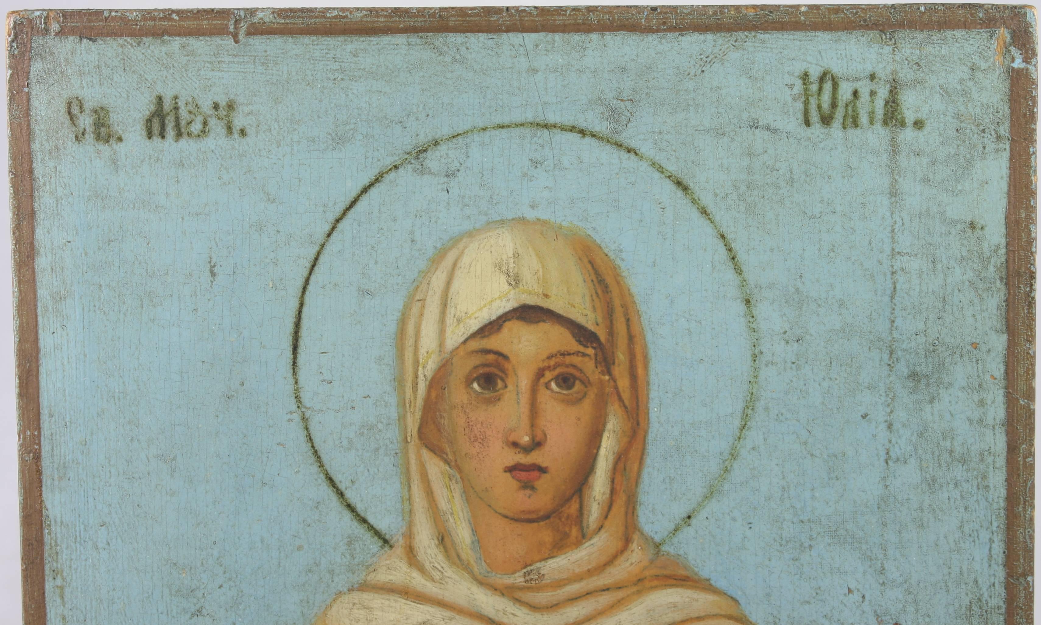 19th Century Russian Icon Saint Paraskeva of Iconium In Excellent Condition In Summerland, CA