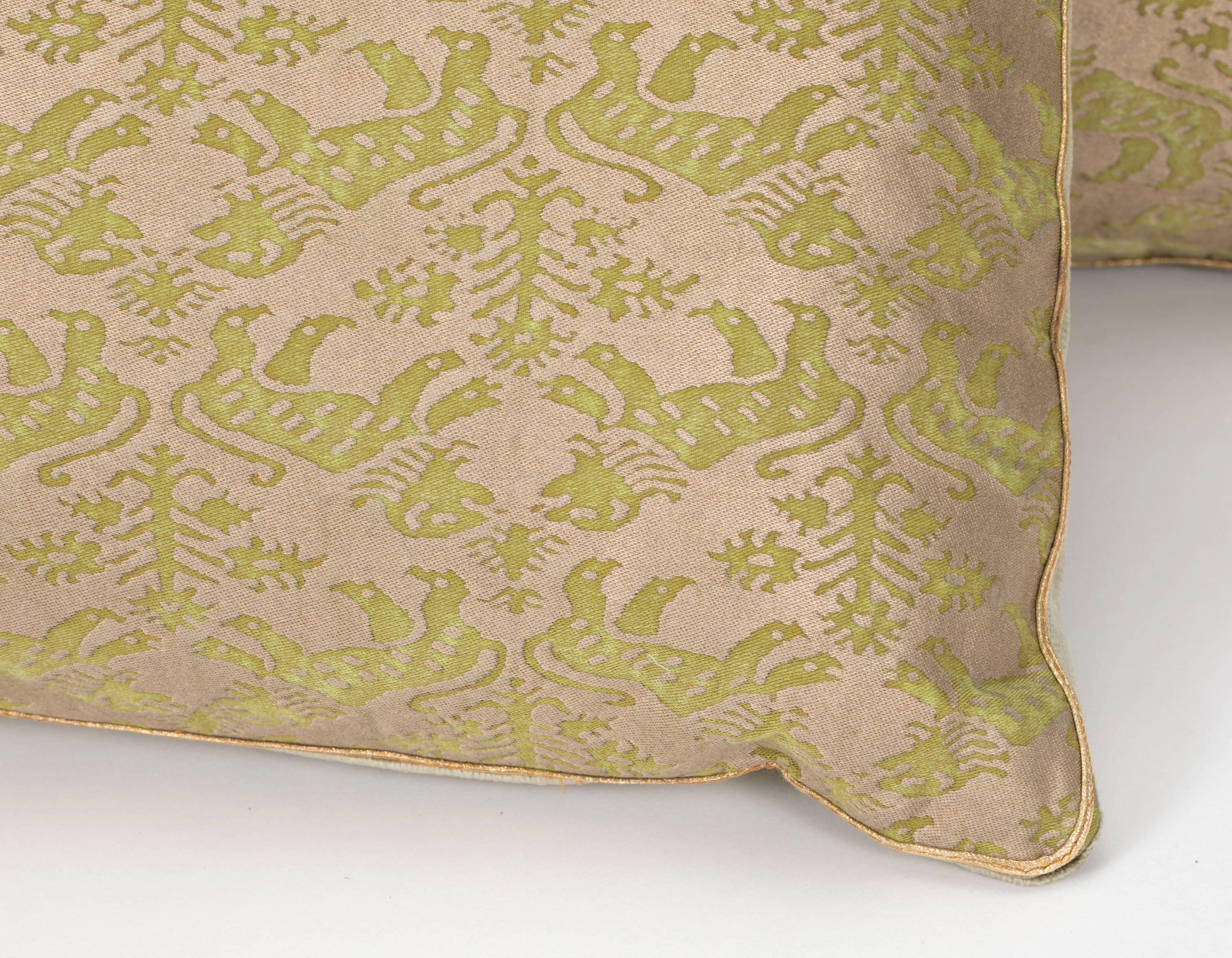 20th Century Fortuny Pillows, pair For Sale