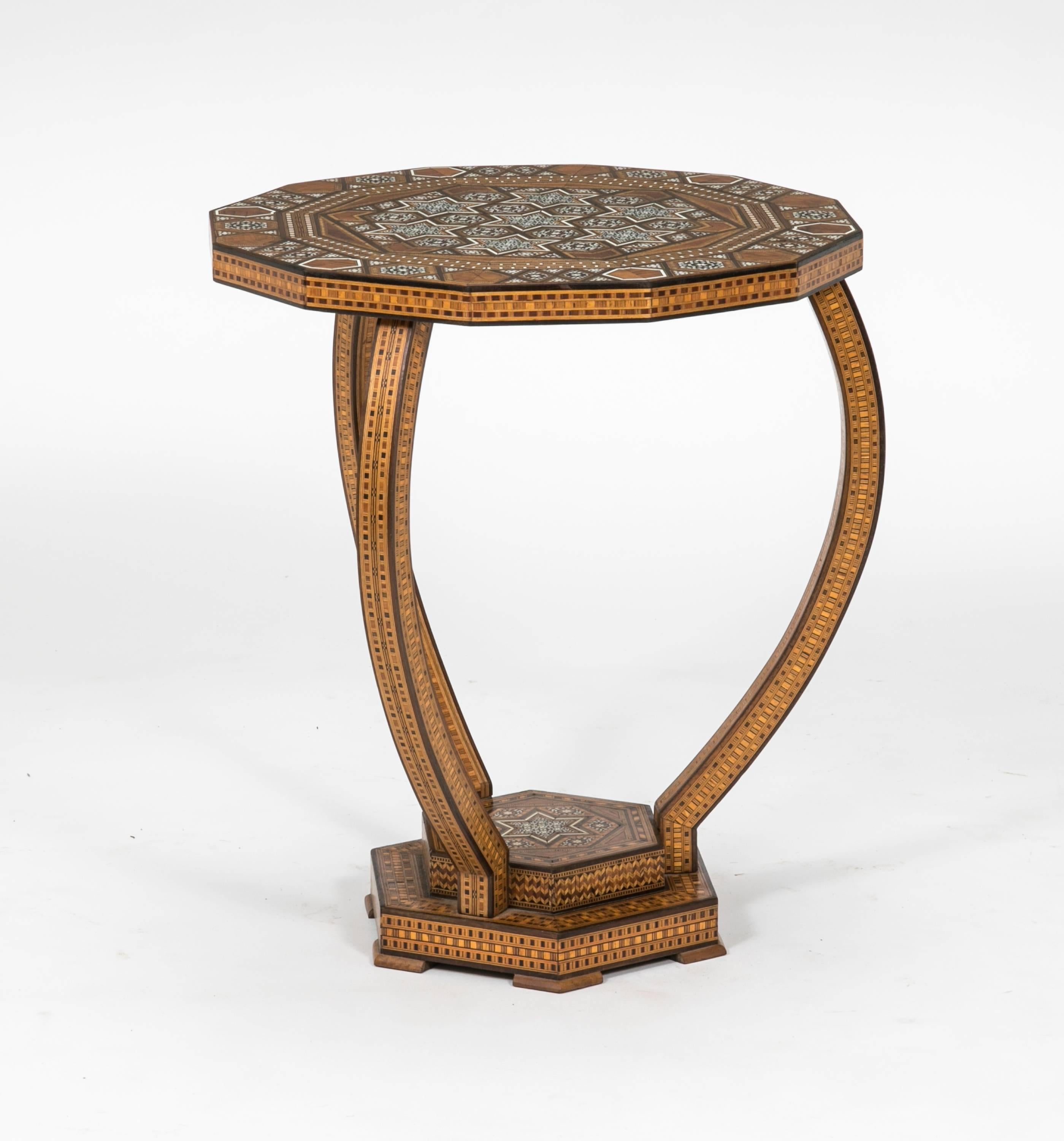 Moroccan Inlaid Octagon Shape Table 1