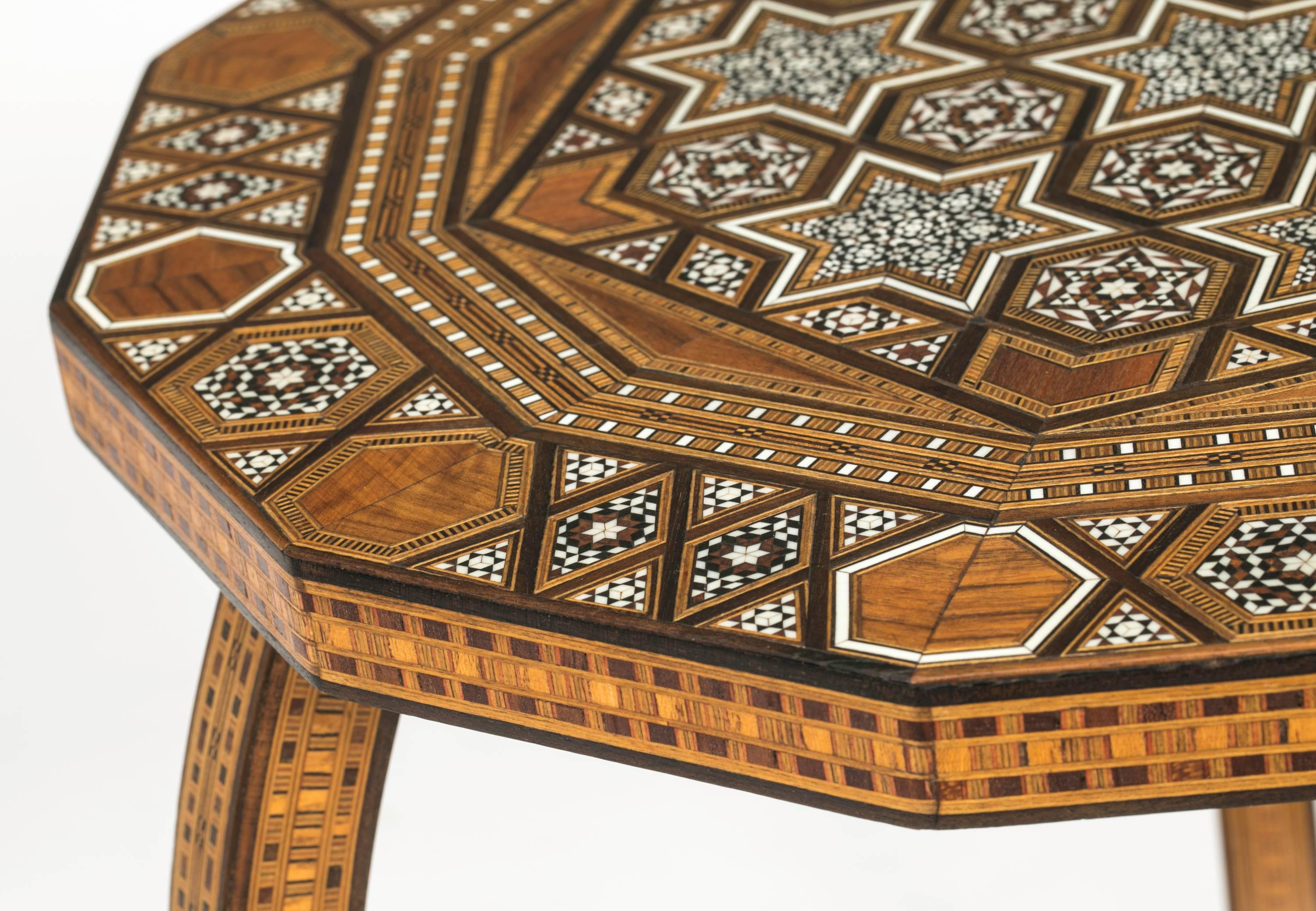 Moroccan Inlaid Octagon Shape Table 2