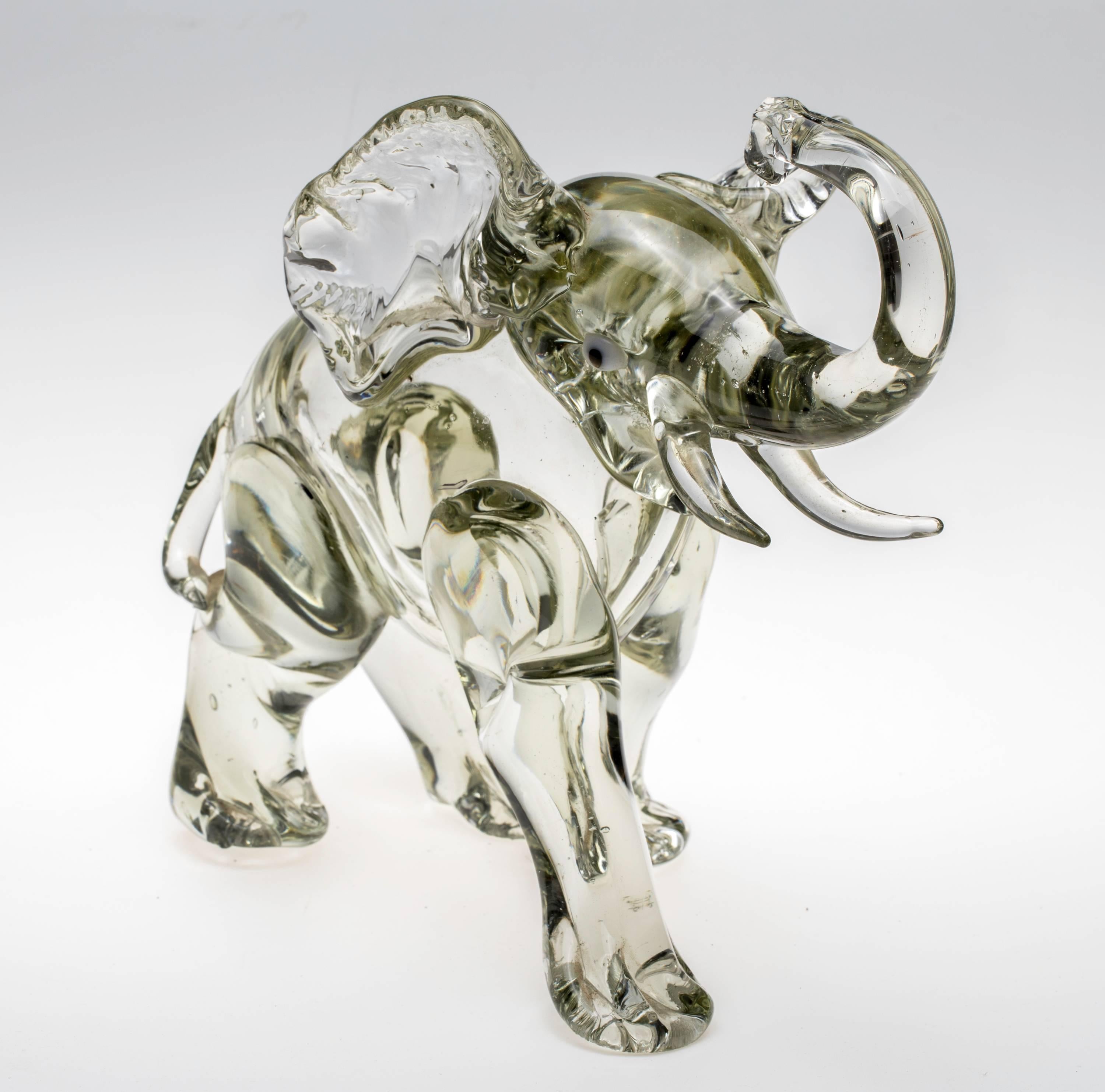 Italian Murano Glass Elephant Figurine