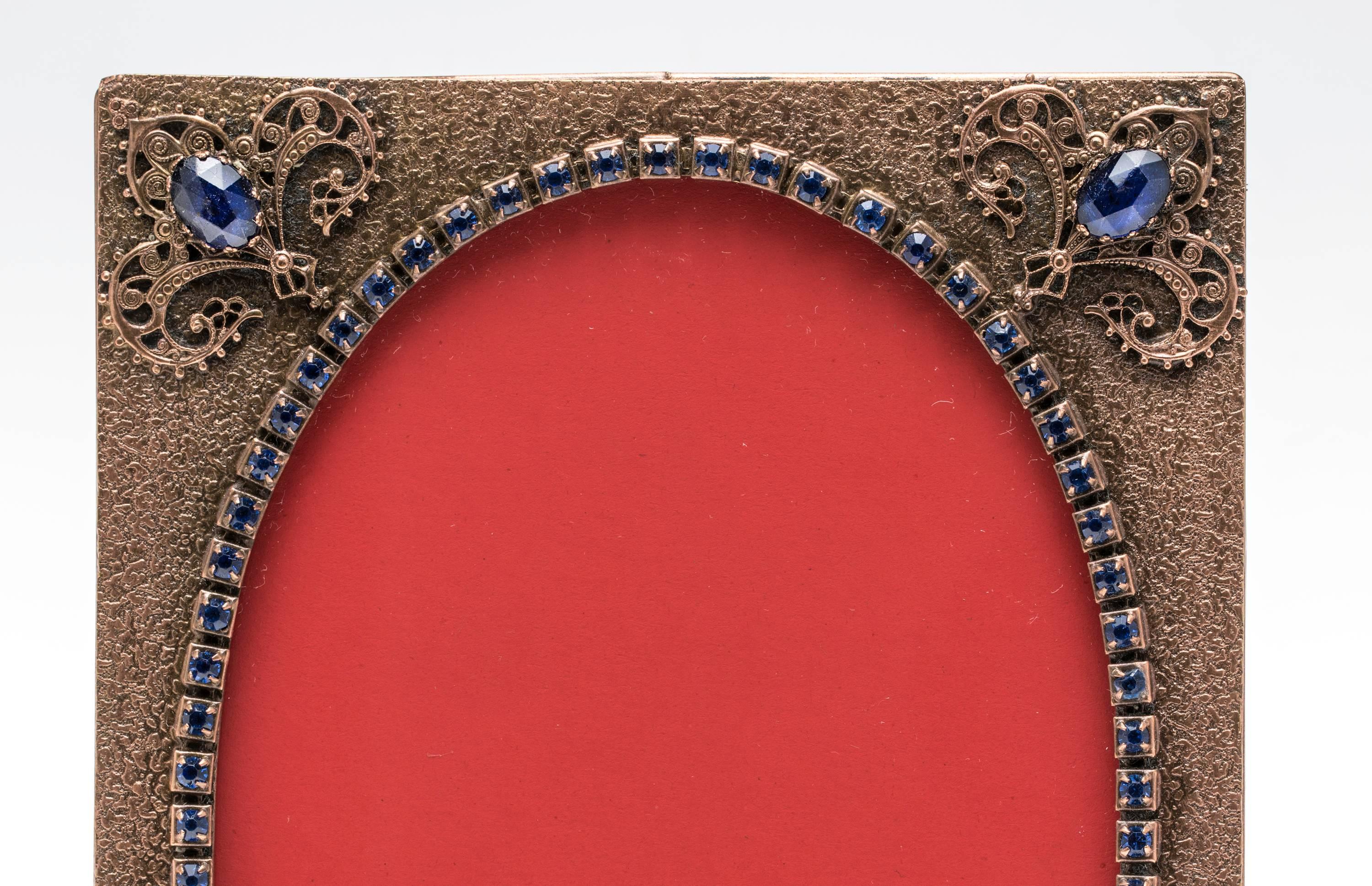 Early 20th Century Antique Jeweled French Picture Frame