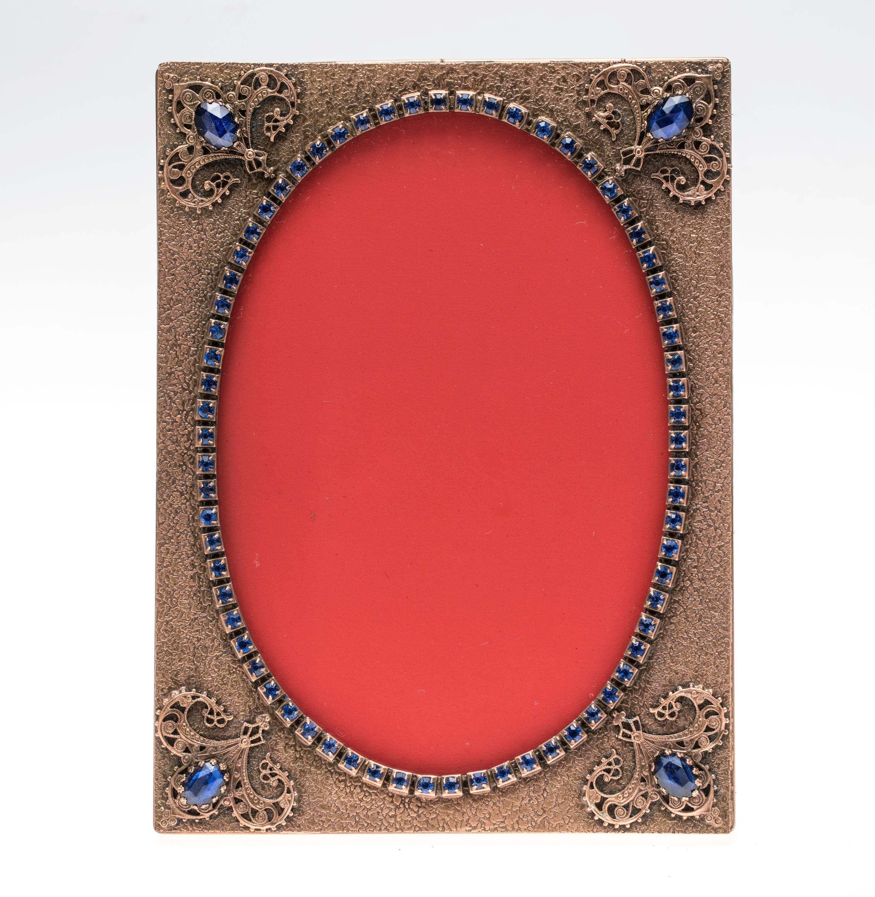 Gilt Antique Jeweled French Picture Frame