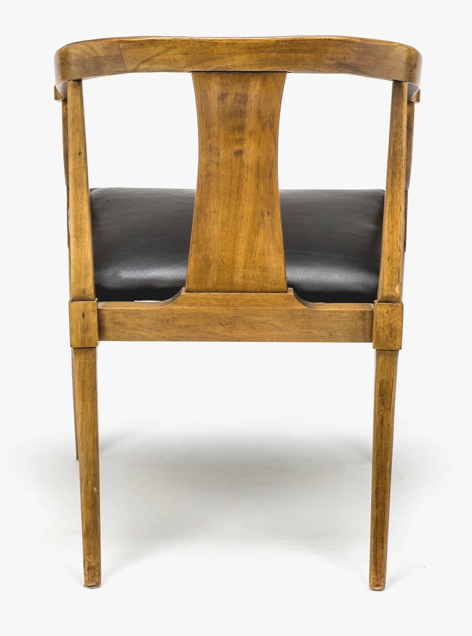Mid-20th Century  Leather Chairs, Mid Century Danish.  Pair