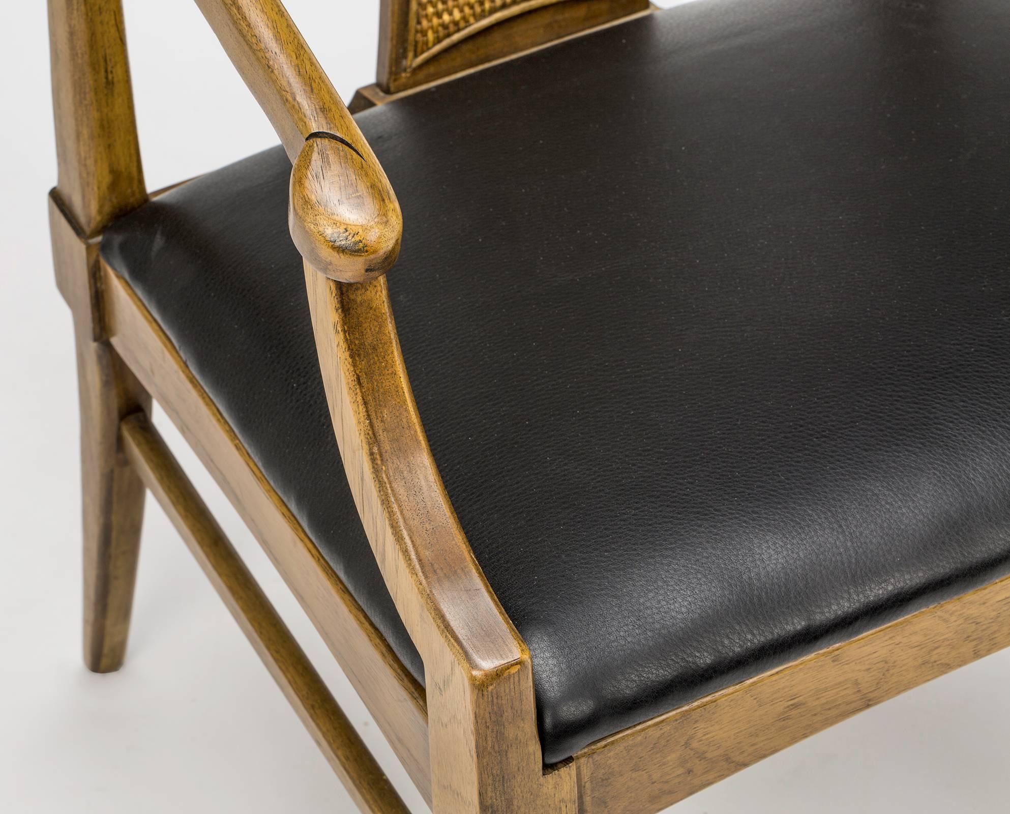  Leather Chairs, Mid Century Danish.  Pair 3