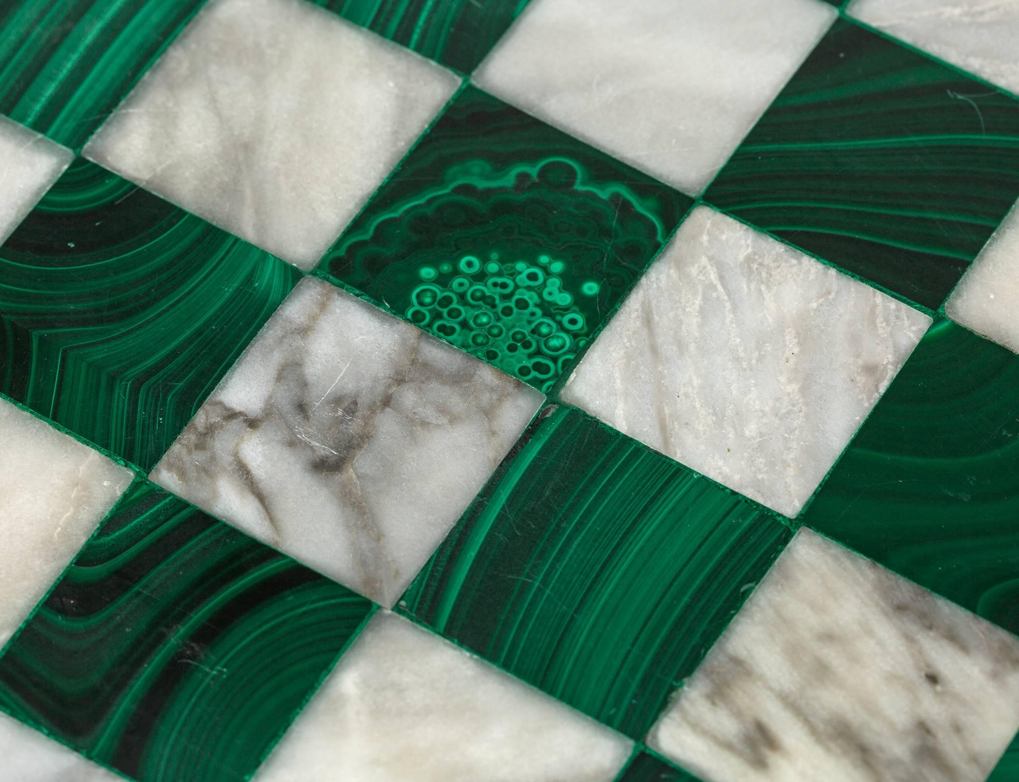 malachite chess board