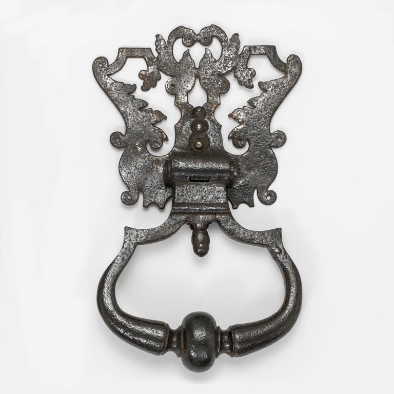 Antique Large Italian Iron Door Knocker For Sale at 1stdibs