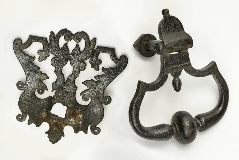 Antique Large Italian Iron Door Knocker For Sale at 1stdibs