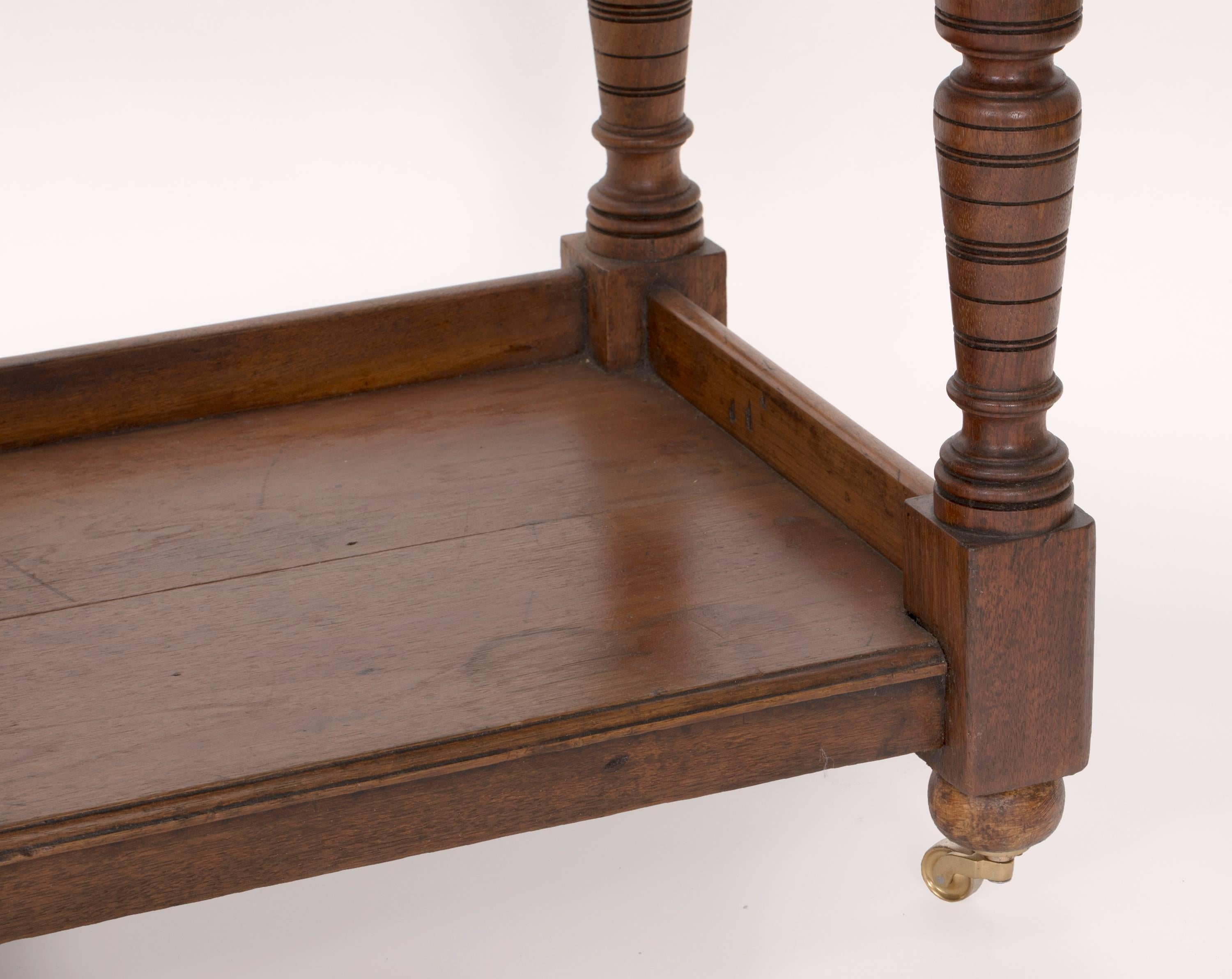 Serving Table Cart, Antique English Walnut For Sale 1
