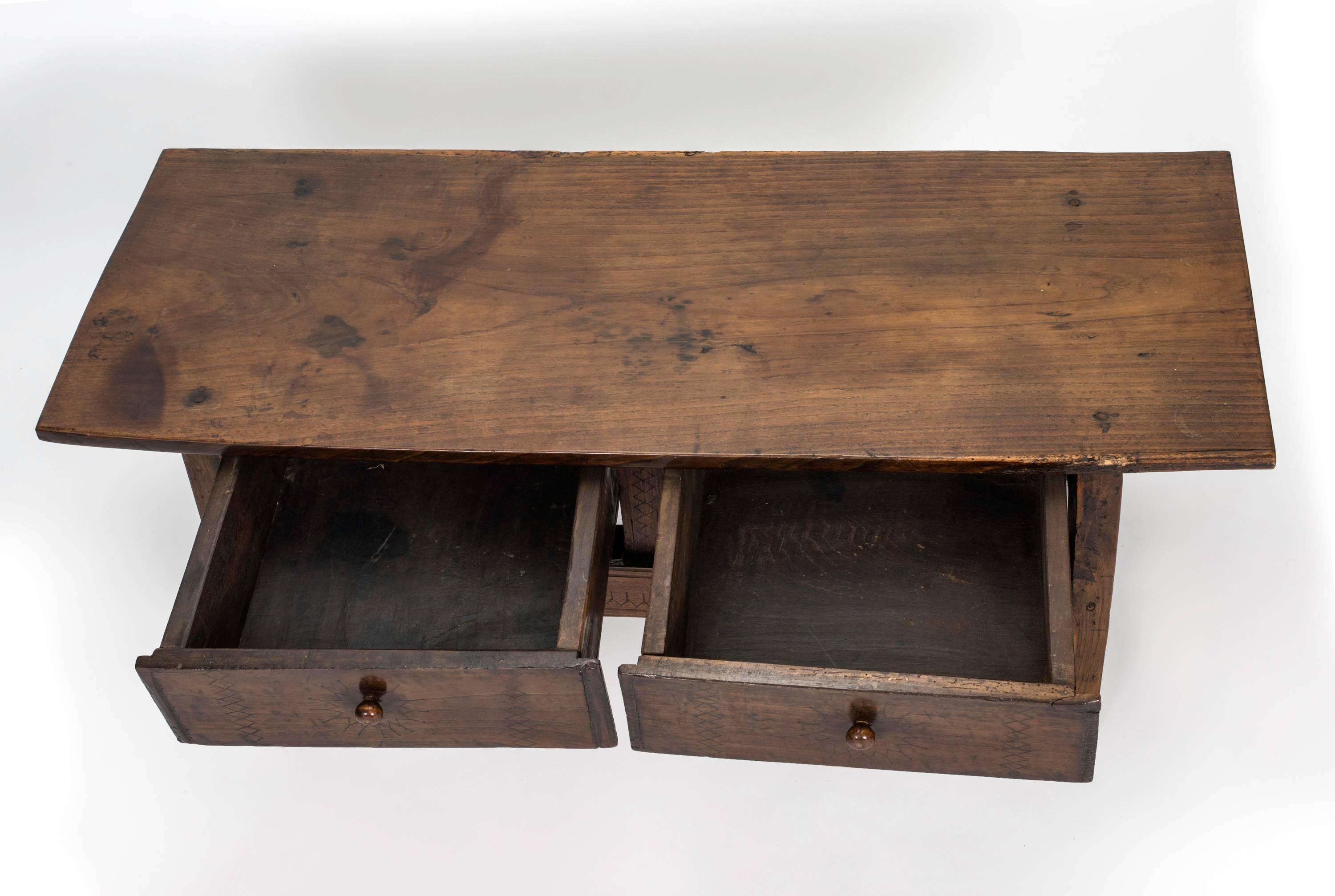 19th Century French Walnut Cocktail Table 4