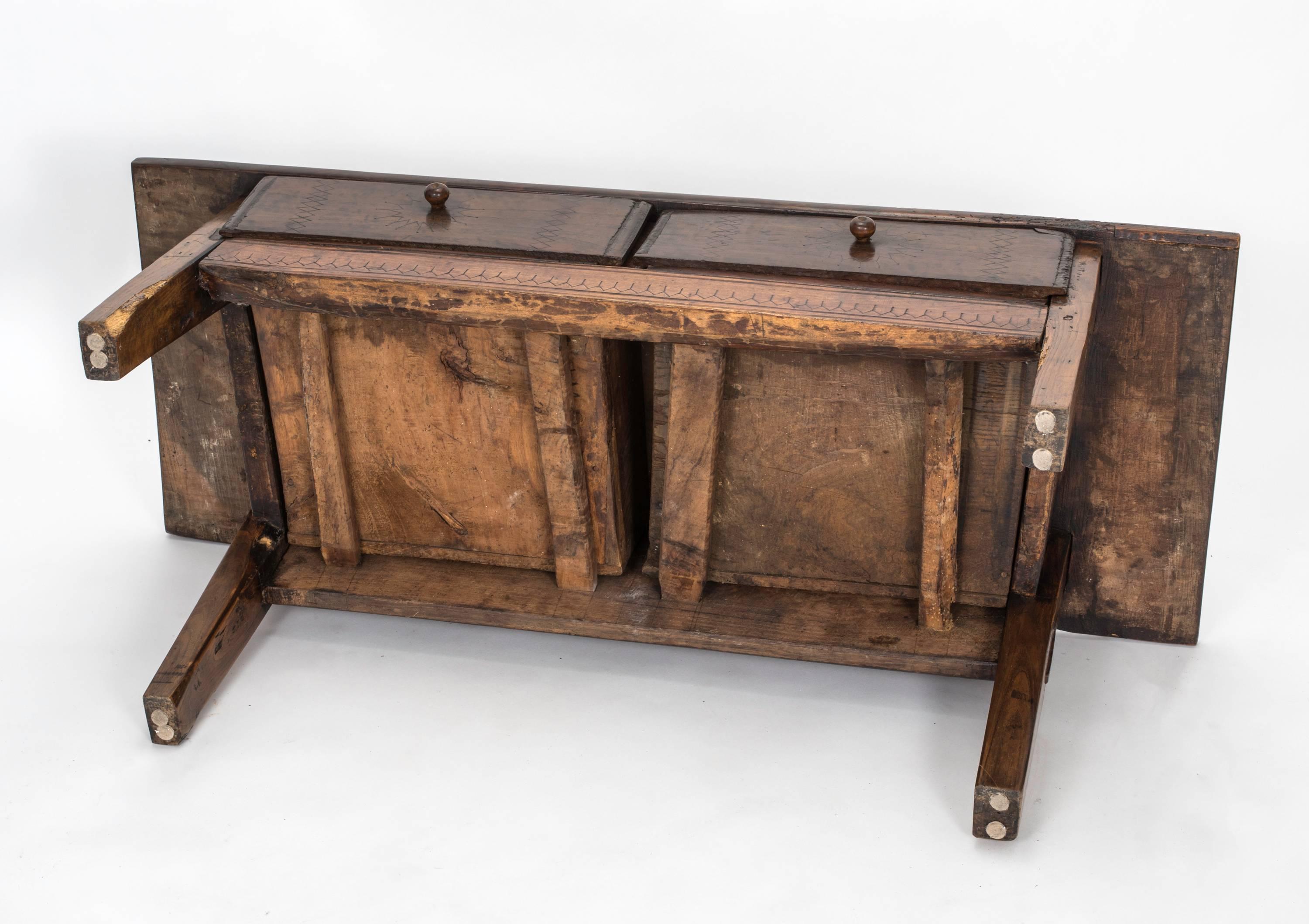 19th Century French Walnut Cocktail Table 7