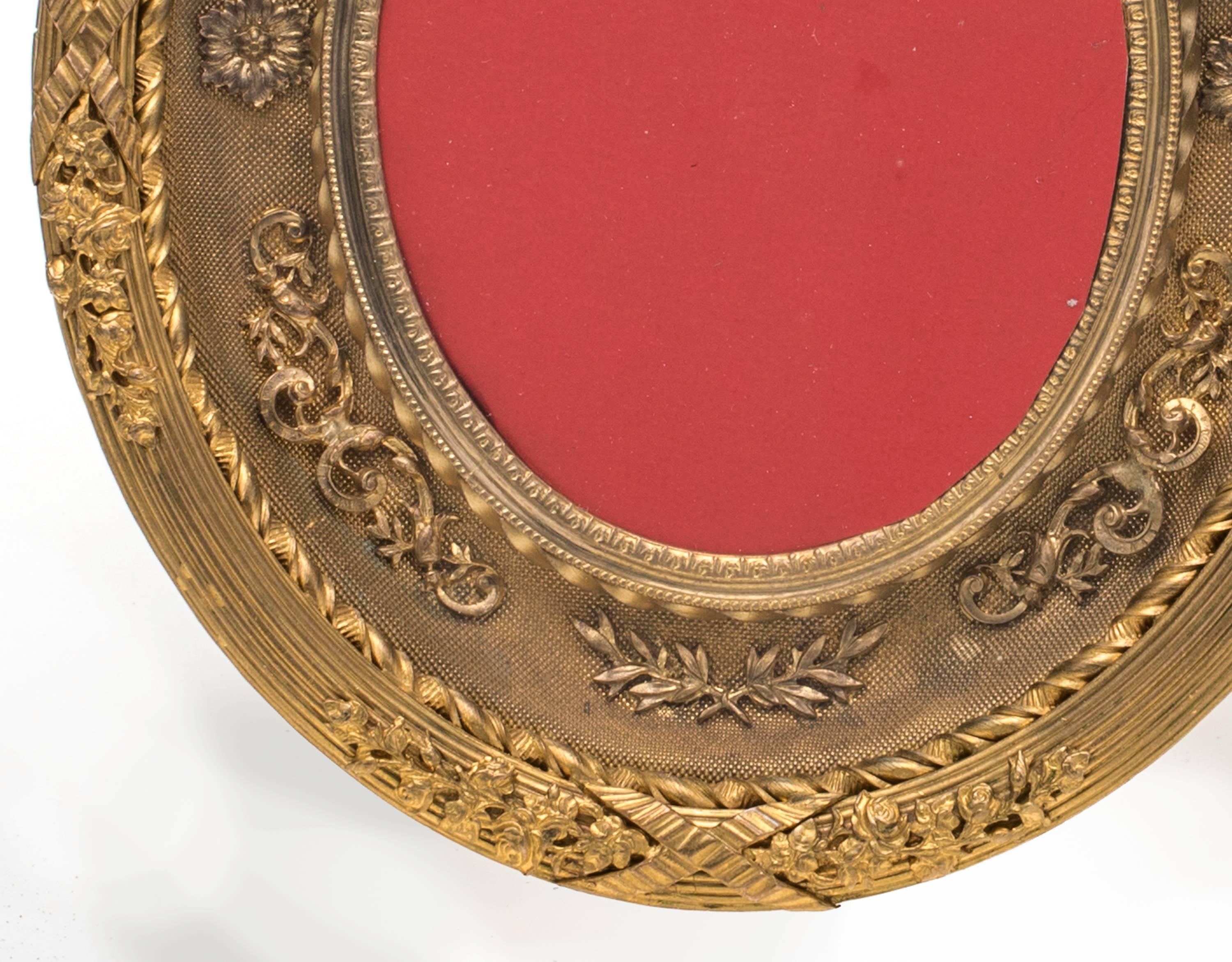 19th Century Antique French Gilt Bronze Dore Picture Frame 