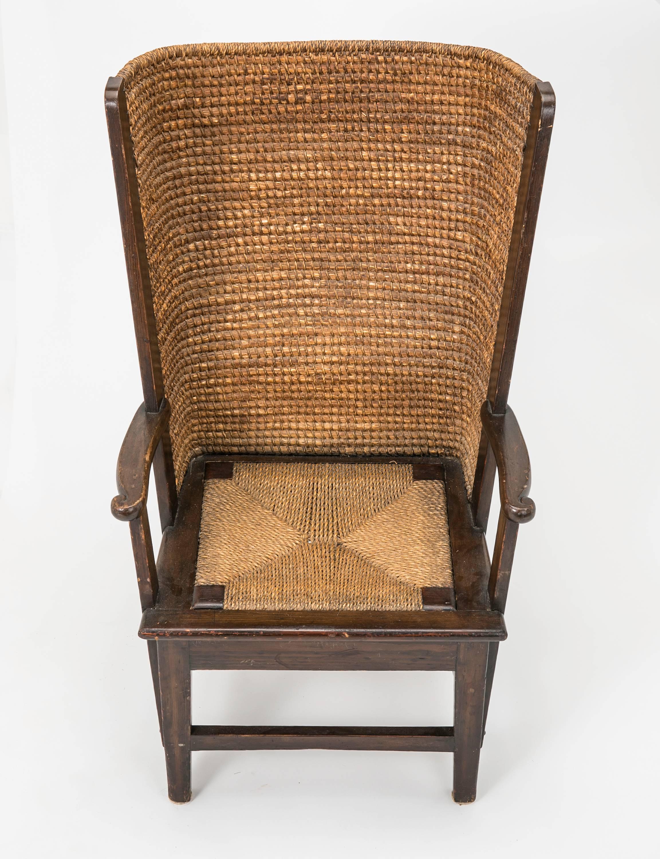 Antique Rush Chair, Scottish Orkney 3