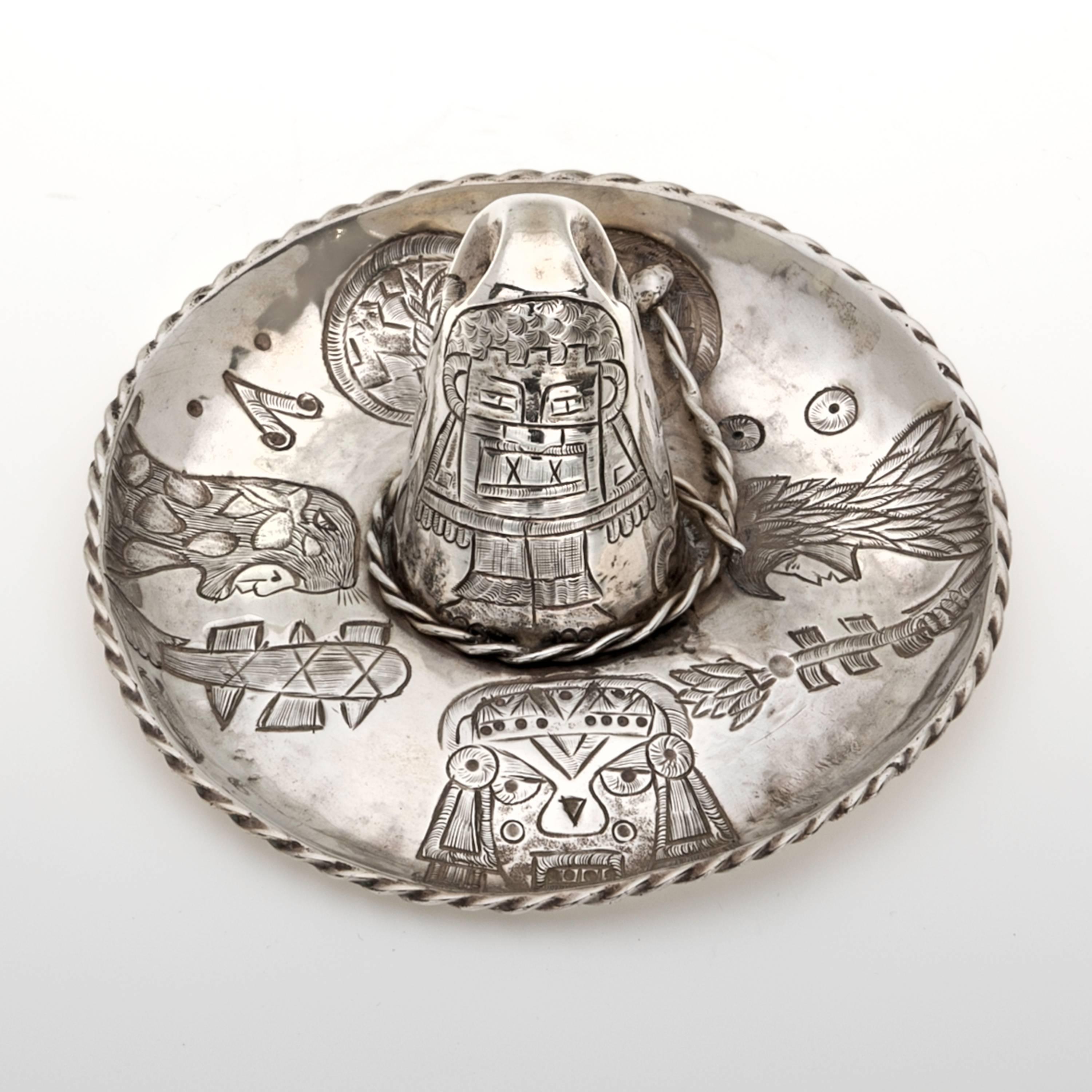 Hand-Crafted Sterling Silver Sombrero Dish