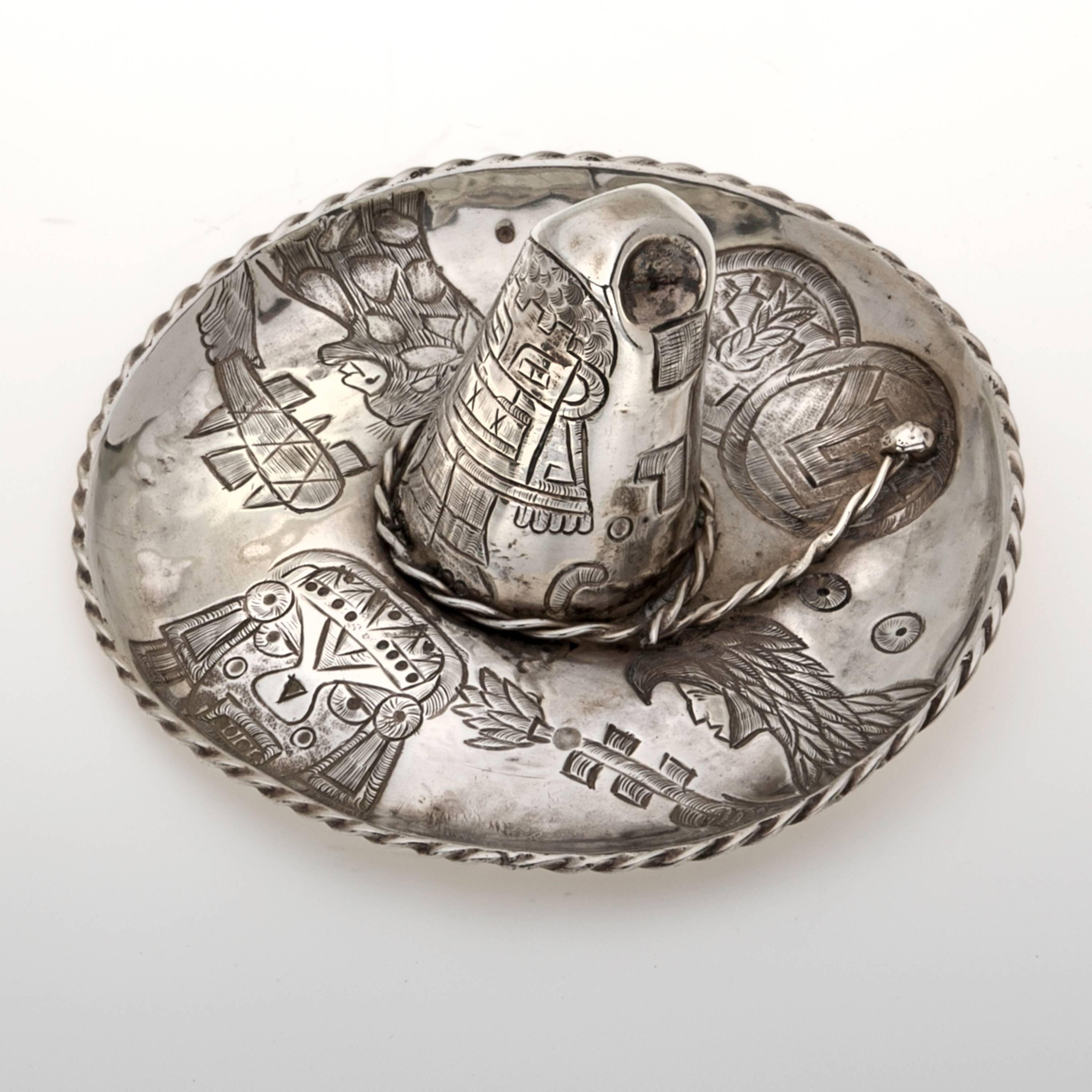 Mid-20th Century Sterling Silver Sombrero Dish