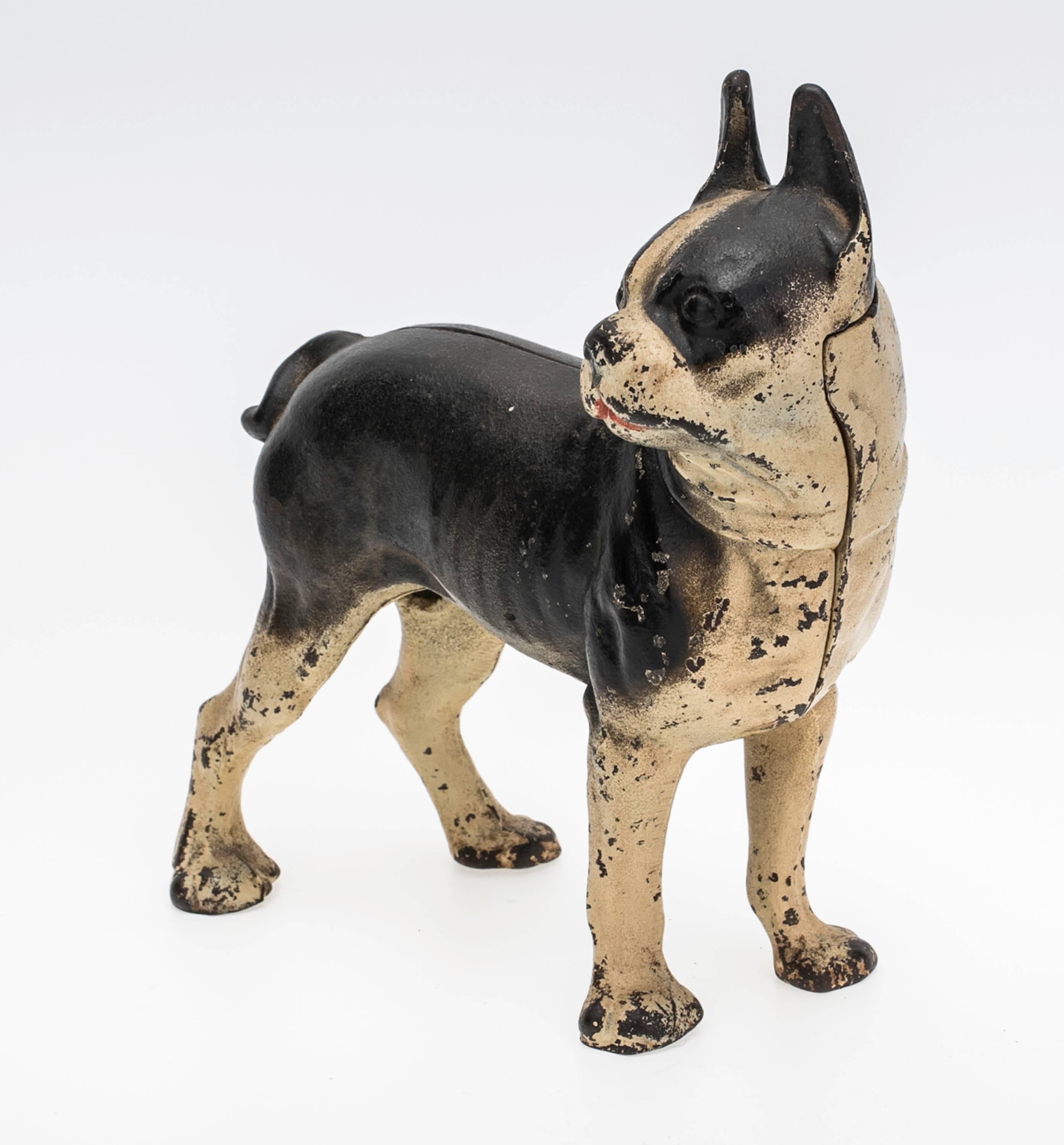 Cast Boston Terrier Dog, Iron Doorstop Door Stop