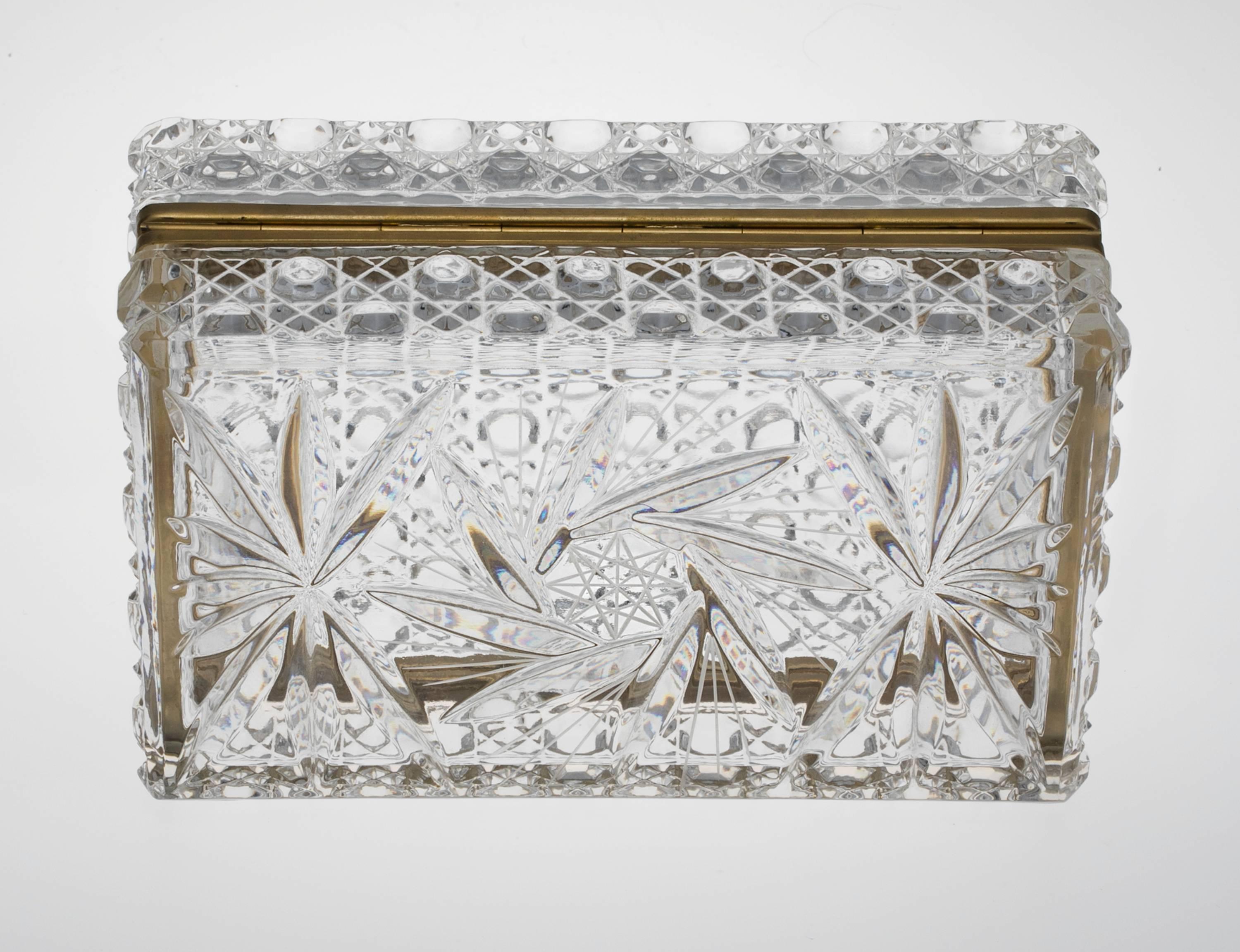 Hand-Crafted Cut Crystal Jewelry Box