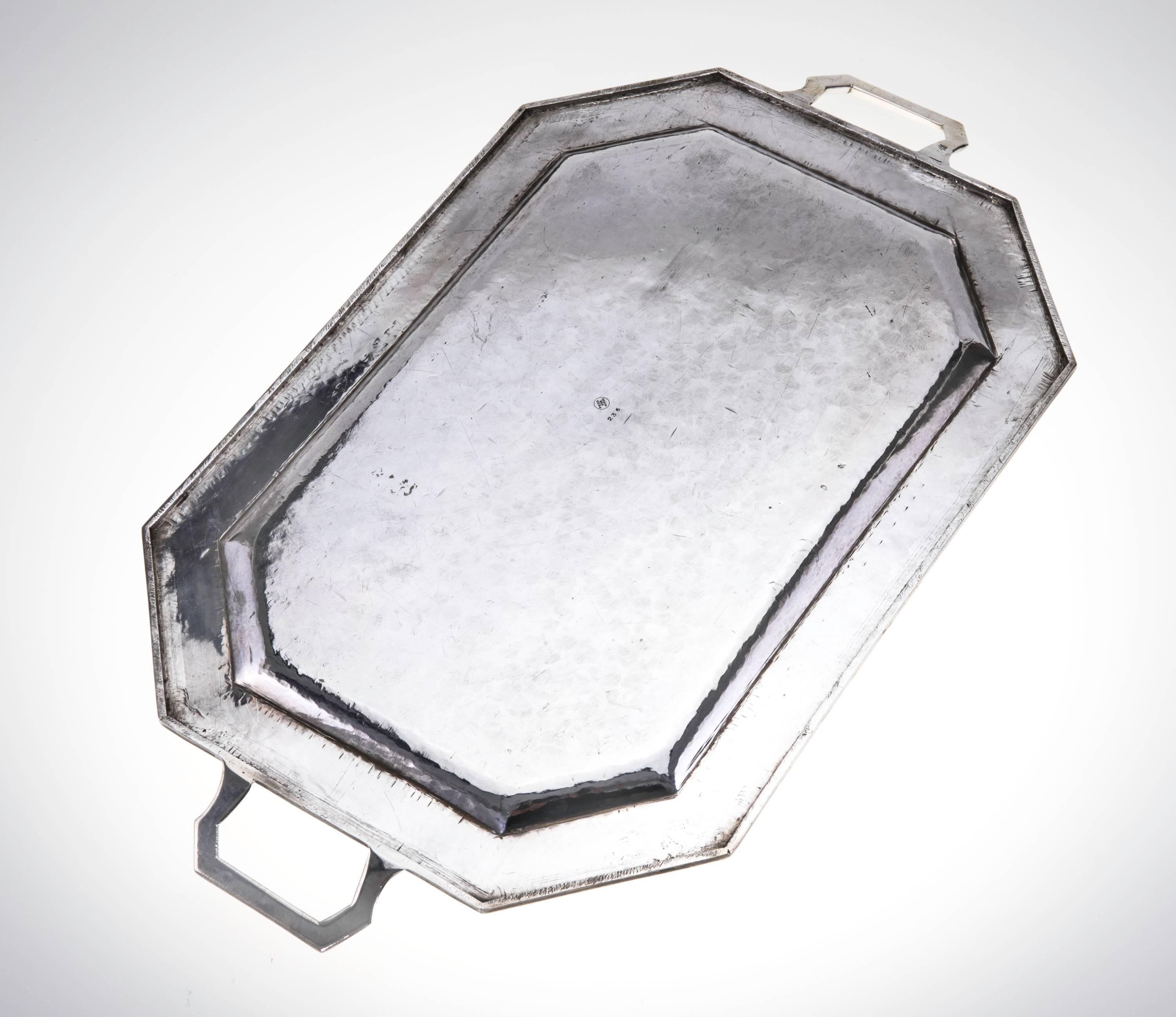 20th Century Sterling Silver Tray For Sale