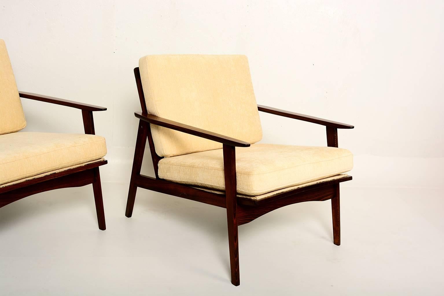 Mid-20th Century Danish Mid Century Modern Pair of Scandinavian Easy Chairs