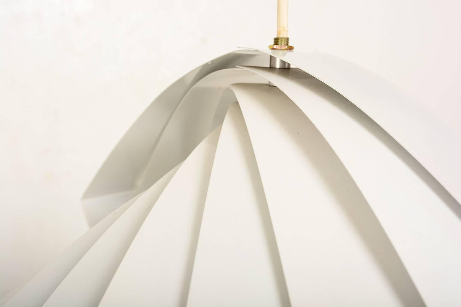For your consideration a hanging lamp by Louis Weisdorf for Lyfa. 

This particular lamp is in white with new electrical wire and new canopy. 

 