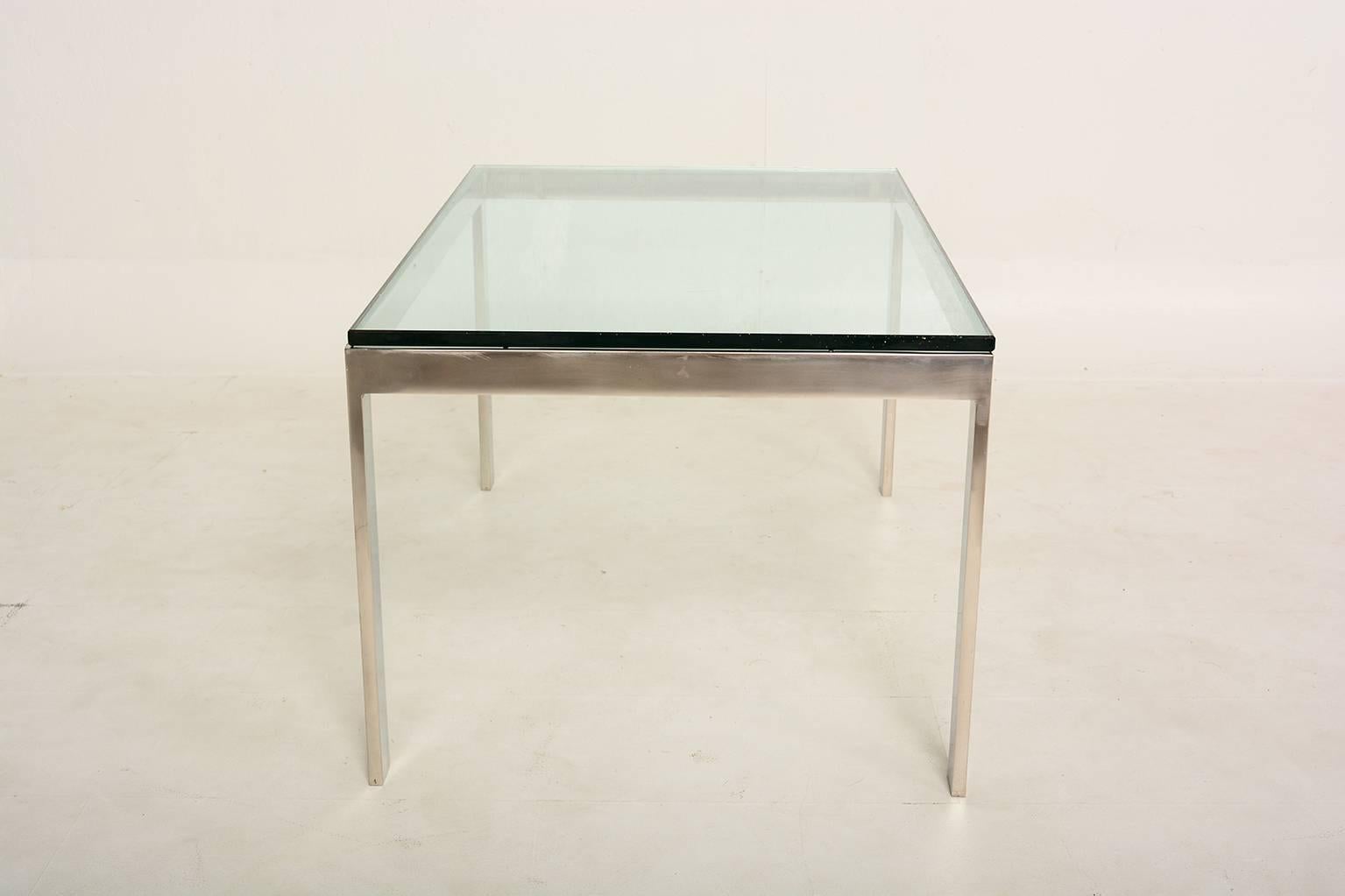 Stainless Steel and Glass Coffee Table 1
